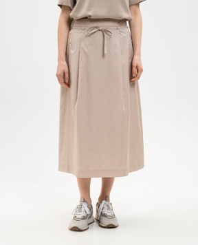 Peserico Beige skirt with monil chain P05199A01919