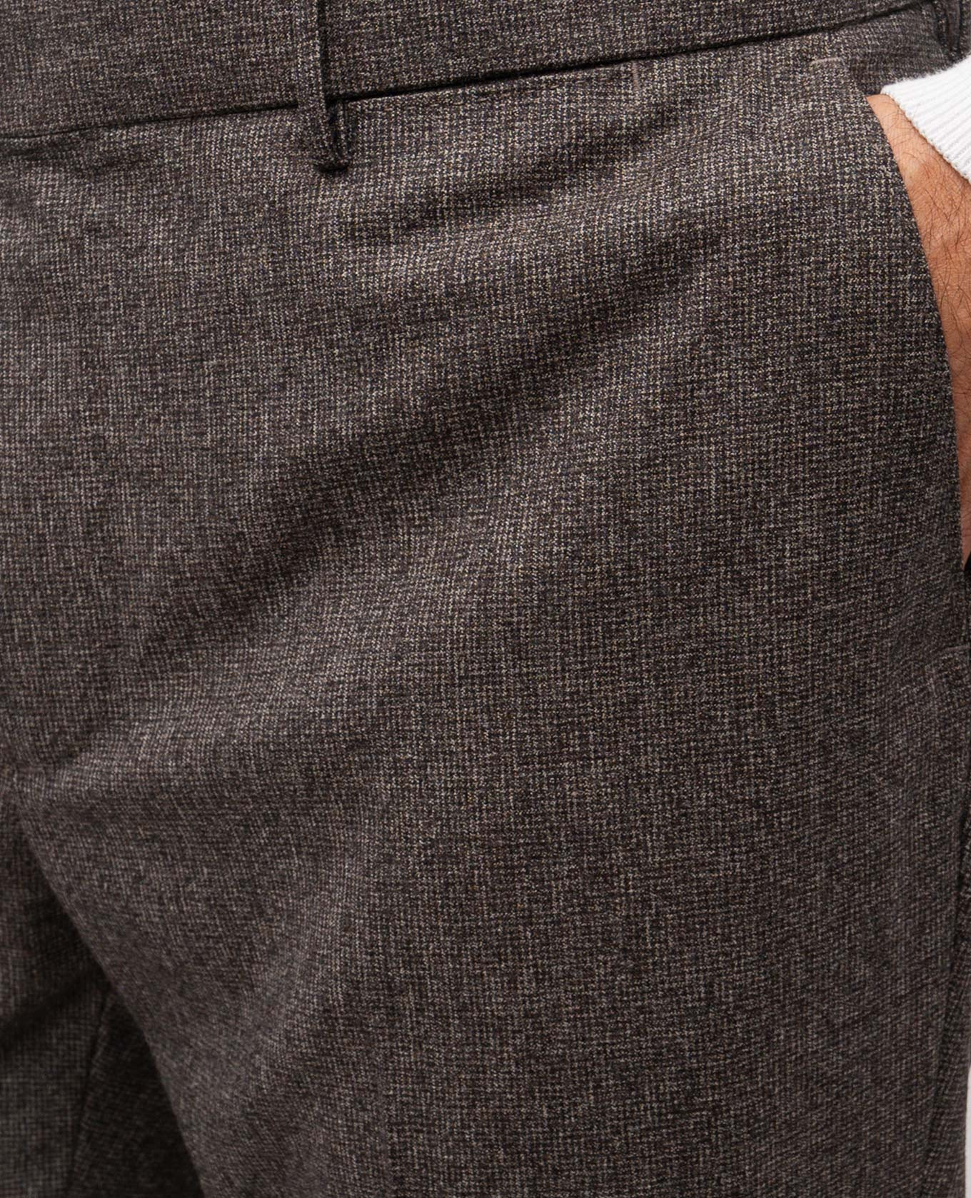 Brown wool pants with a pattern Peserico 5