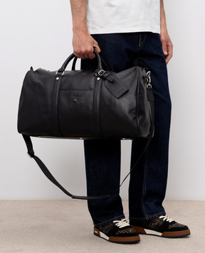 Doucal's Black leather travel bag DB002303UT972