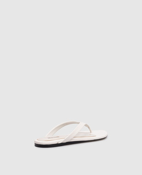 Ami Paris White leather flip-flops FSV837AL0187