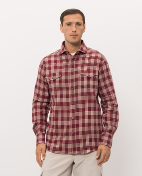 Brunello Cucinelli Red checkered button-down shirt MY6554008