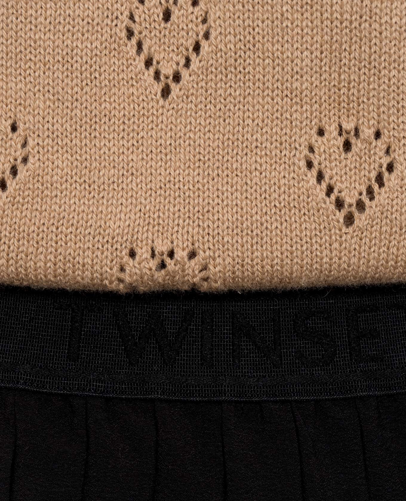 Black pleated skirt with lace Twinset 5