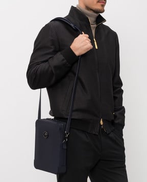 Stefano Ricci Blue leather bag with eagle head emblem ND233GTURE