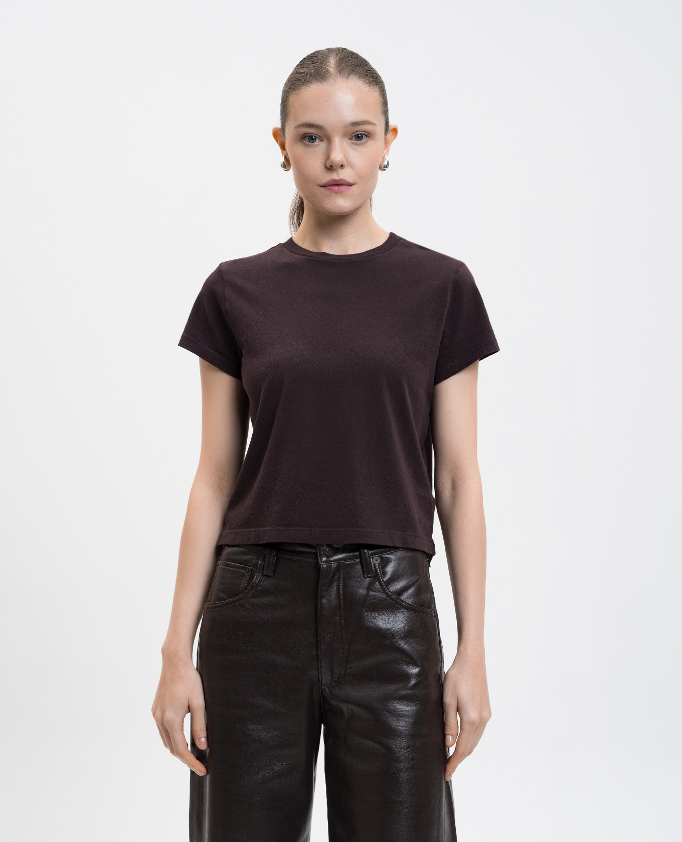 

Adine brown t-shirt AGOLDE