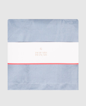 Le Jacquard Fraincais Tivoli blue linen runner 31308