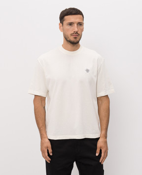 Stone Island Ivory T-shirt with logo patch L2S152100030S0500