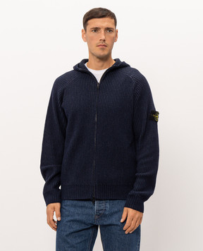Stone Island Blue cashmere cardigan L2S155100067S0N21