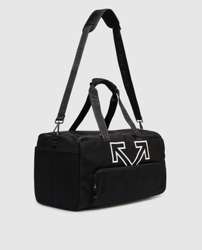 Off-White Black travel bag with logo print OMNL027C99FAB001