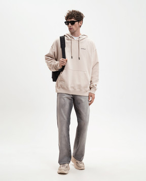 Off-White Beige hoodie with Half Arrow emblem 44MBB085S26F00A