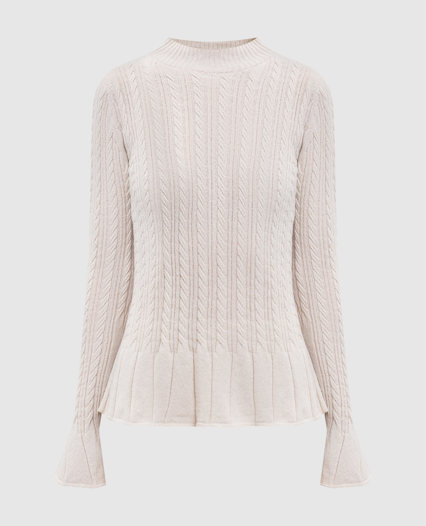 Beige golf with patterned wool