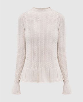 Twinset Beige golf with patterned wool 252TP3321