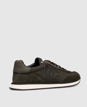 Dolce&Gabbana DG Cushion khaki combo sneakers CS2288A0126