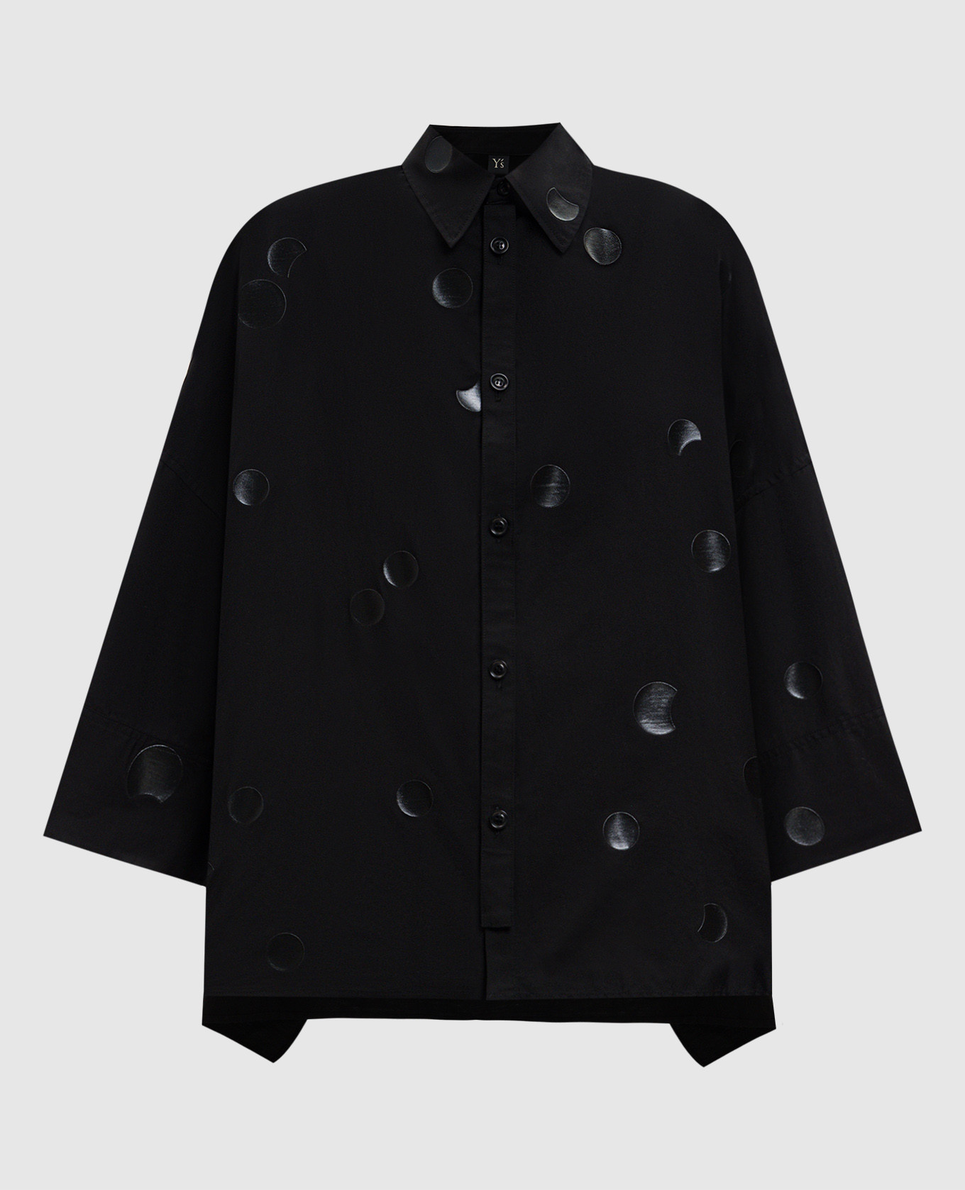 Black polka dot shirt