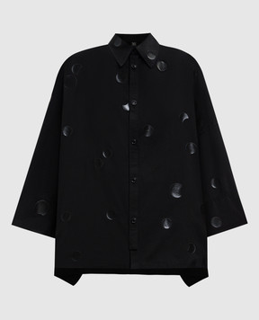 Y`S Yamamoto Black polka dot shirt YQB05025