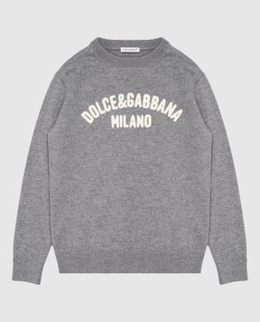 Dolce&Gabbana Children's gray wool and cashmere jumper L4KWE2JGMLD814