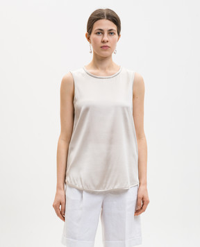 Peserico Beige silk top E08893D02372