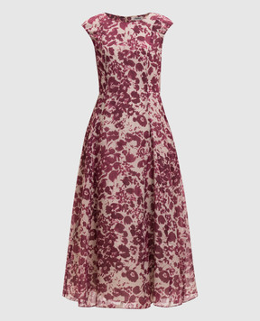 Max Mara SMMPEONIE floral print dress with sash SMMPEONIE