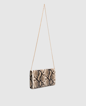Giuseppe Zanotti Beige patent leather clutch envelope Borse EB60004