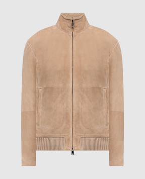 Pini Parma Beige suede jacket BMBSHEATAU
