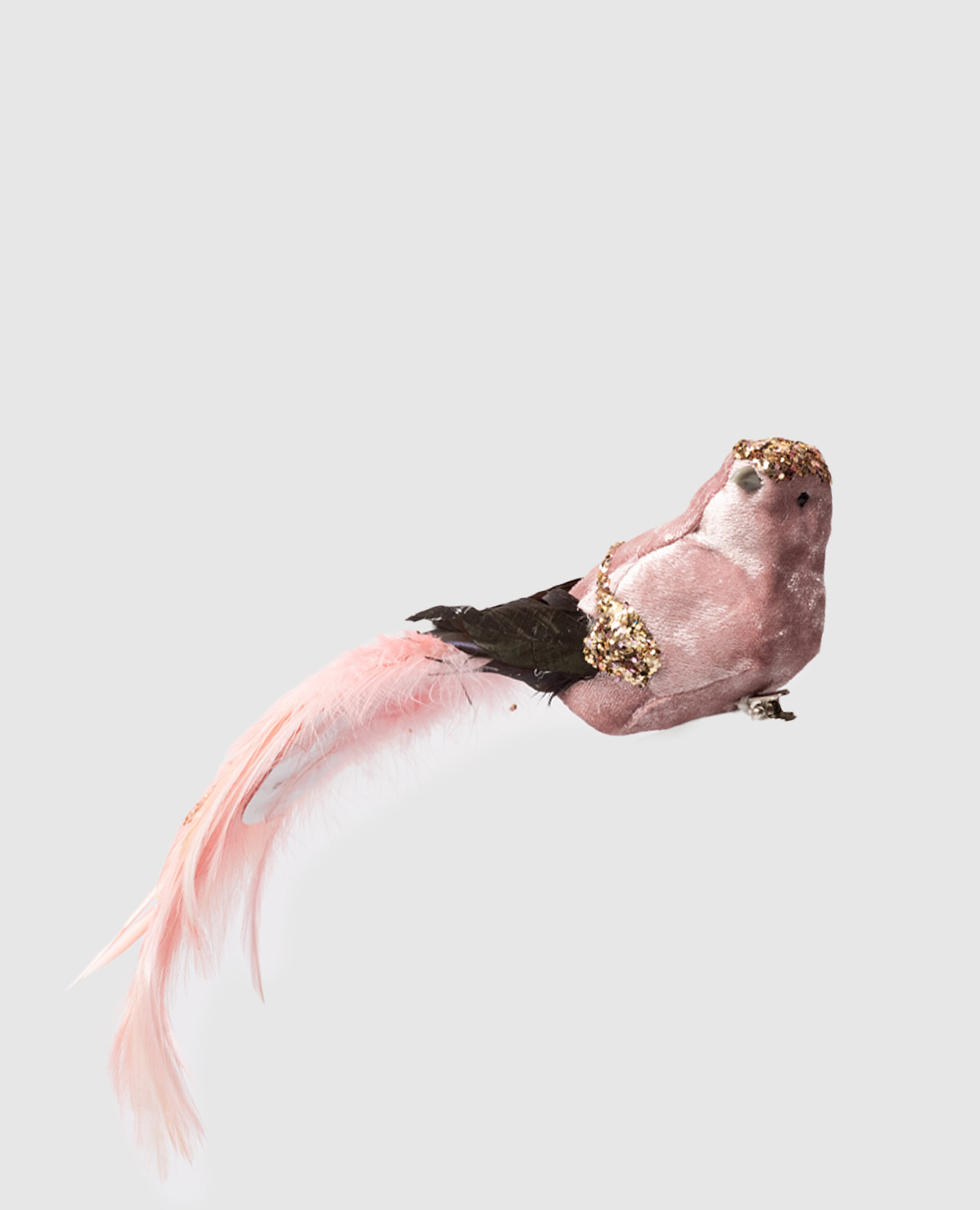 

Christmas tree toy Velvet Feather Bird Shishi, Pink