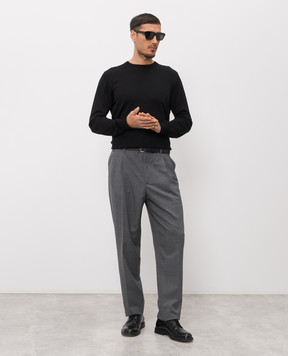 Cashmere&Whiskey Black sweater with silk MU8122318517R