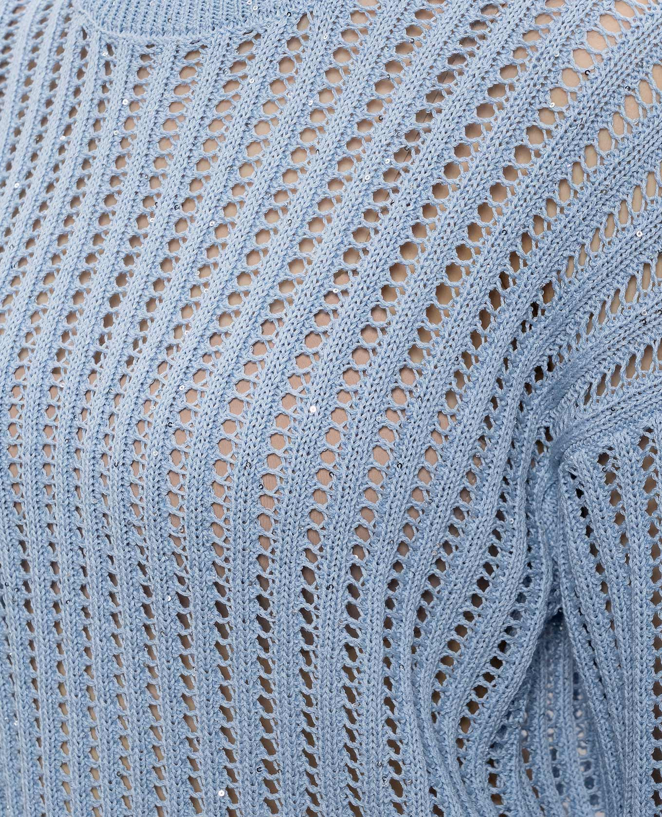 

Blue openwork jumper with sequins Peserico, Light blue