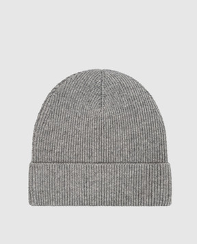 Victoria Beckham Gray wool and cashmere hat 1426KAC007713A