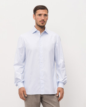 ISAIA Blue striped shirt IM10TCKM345