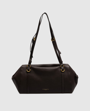 Gianni Chiarini Brown leather tote bag TERRY with logo BS12231COMMGRN