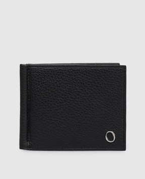 Orciani Black leather Micron cardholder with bill clip SU0108MIC
