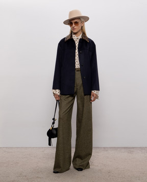 Max Mara CALAMO blue wool coat MSTCALAMO