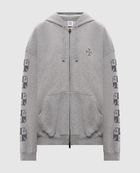 Vetements Grey sports jacket with branded print ME76ZU180G