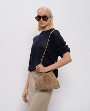 Brunello Cucinelli Brown suede BC Duo pouch bag MBDLD2808