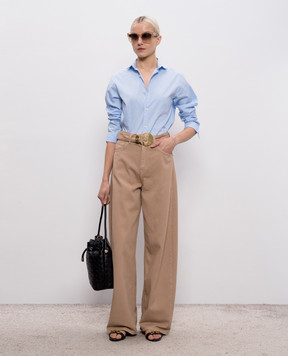 Twinset Beige jeans with a belt 261TP2161