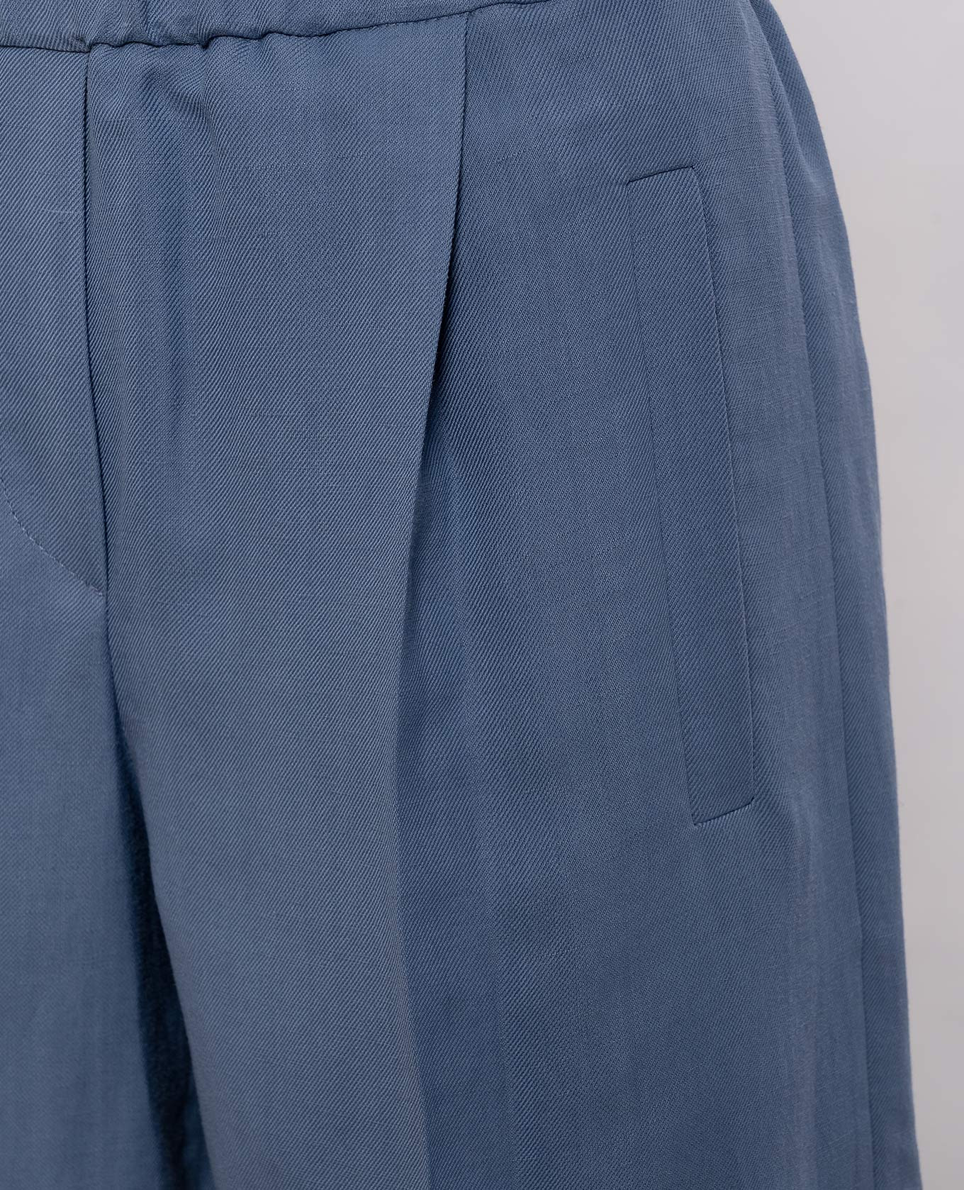 Blue linen shorts Brunello Cucinelli 5