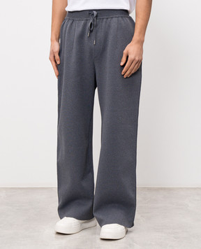 Juun.j Grey striped sweatpants JC6221P713