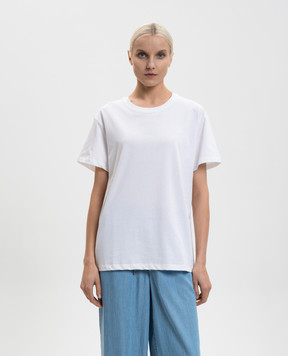 Twinset White T-shirt with textured logo 261TT2450