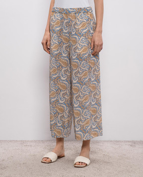 Max Mara Weekend NIRVANA blue silk culottes WKDNIRVANA