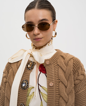 Off-White Frisco gold sunglasses OERI152F25MET001
