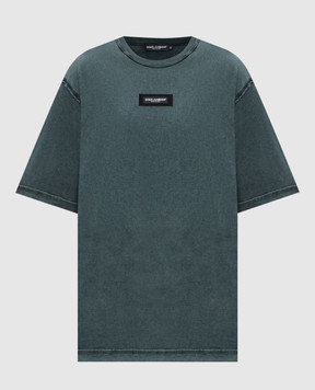 Dolce&Gabbana Green t-shirt with logo patch G8RI4TG7P1O