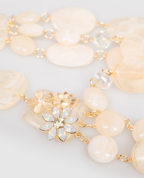 Dolman Bijoux Yellow layered necklace with applique 75150