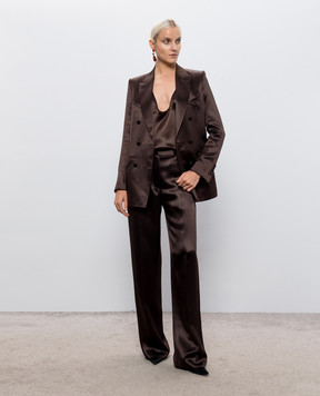 Tom Ford Brown silk top TS2179FAX1868