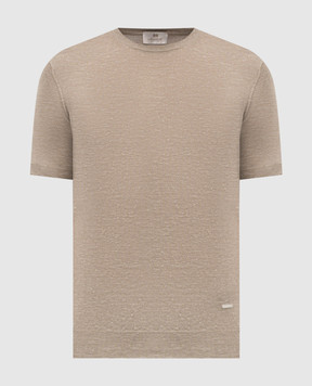 Enrico Mandelli Beige cashmere, silk and hemp t-shirt 3K004A6025