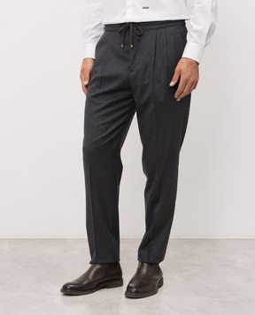 Brunello Cucinelli Dark gray wool pants ME226E1710