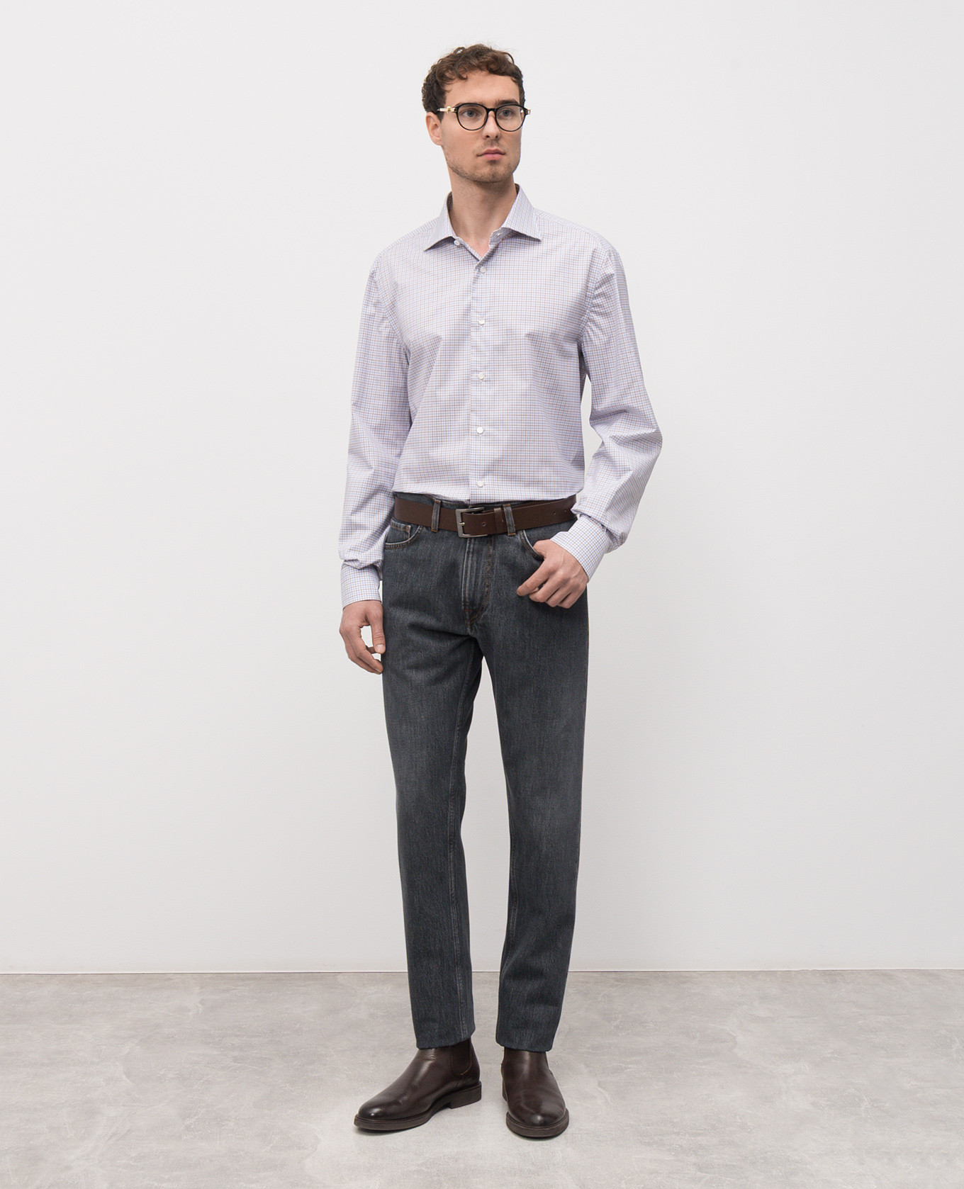 

Gray jeans with a worn effect ISAIA, Grey