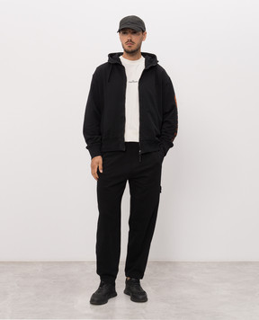 Stone Island Black sports jacket with logo print L2S156100009S0467
