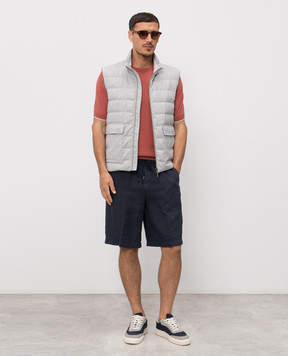Peserico Blue linen shorts R54235T00D02494
