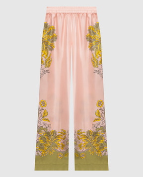 La DoubleJ Swathe pink silk palazzo pants TRO0026SIL001SWA03