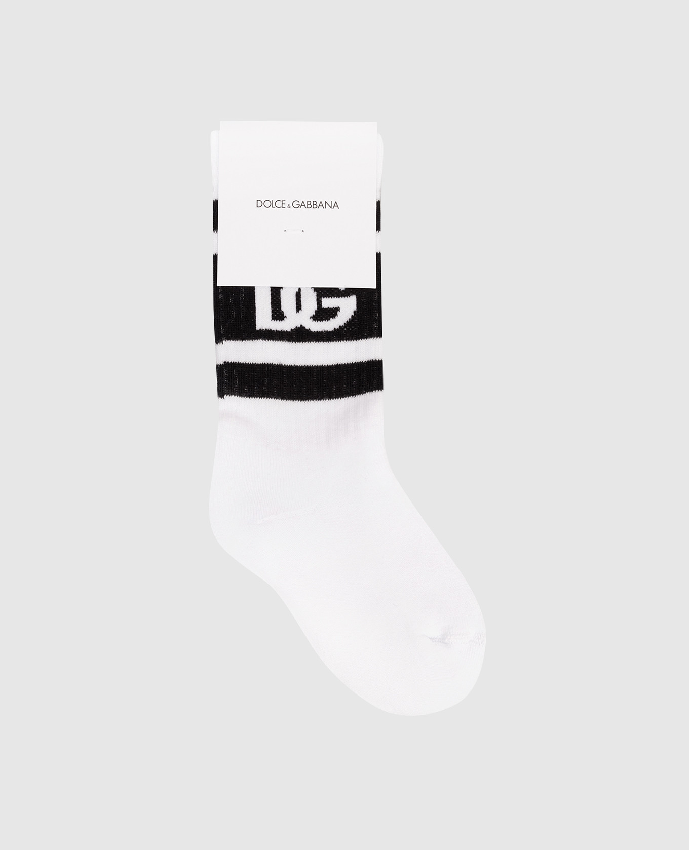 Children's white insulated socks with logo
