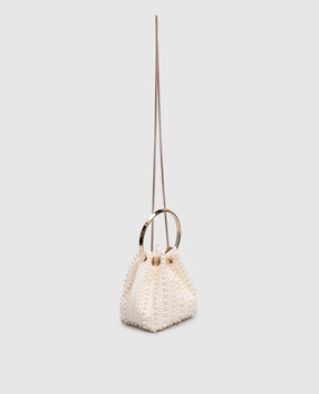 Jimmy Choo Bon Bon ivory pouch bag BONBONFSI